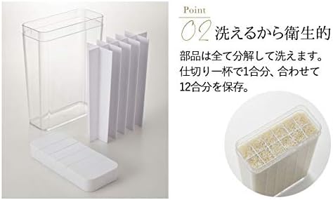 PLATE 1合分別 冷蔵庫用米びつ ホワイト 計量いらず ライスストッカー スライド式