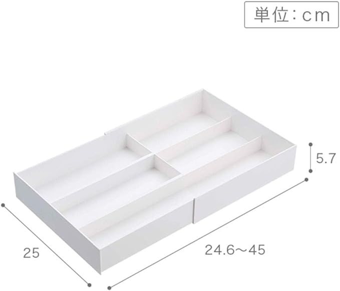 tower 伸縮&スライド デスクトレー ホワイト 引き出し 収納ケース 伸縮式