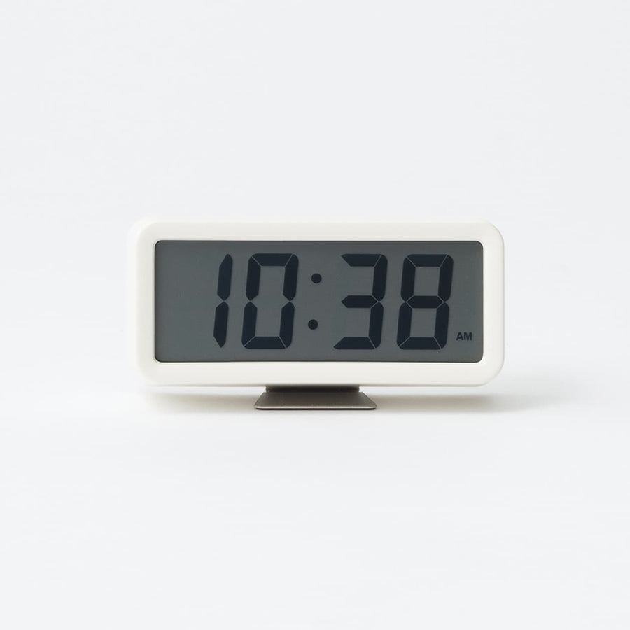 デジタル時計・小（アラーム機能付）ホワイト