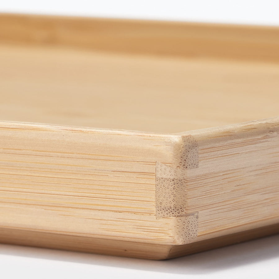 重なる竹材長方形ボックス フタ