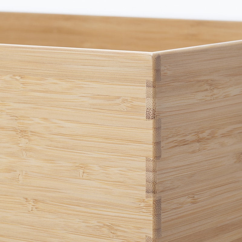 重なる竹材長方形ボックス 中