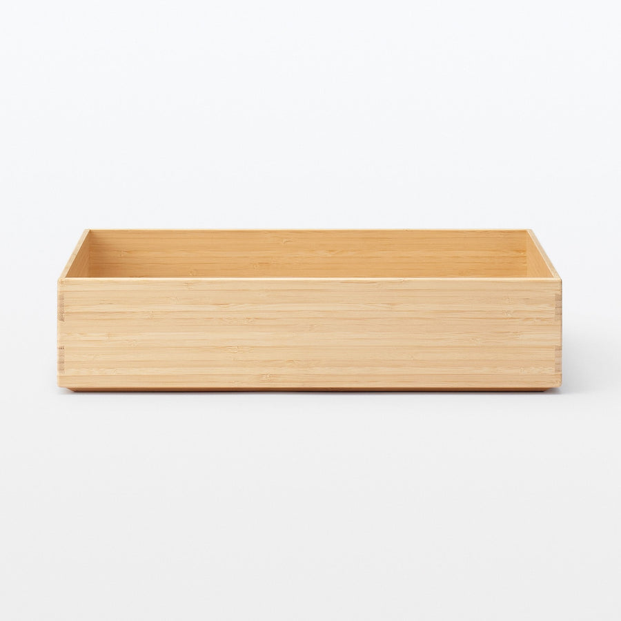 重なる竹材長方形ボックス 小