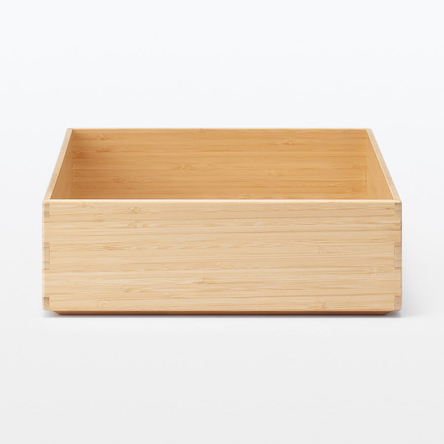 重なる竹材長方形ボックス 小