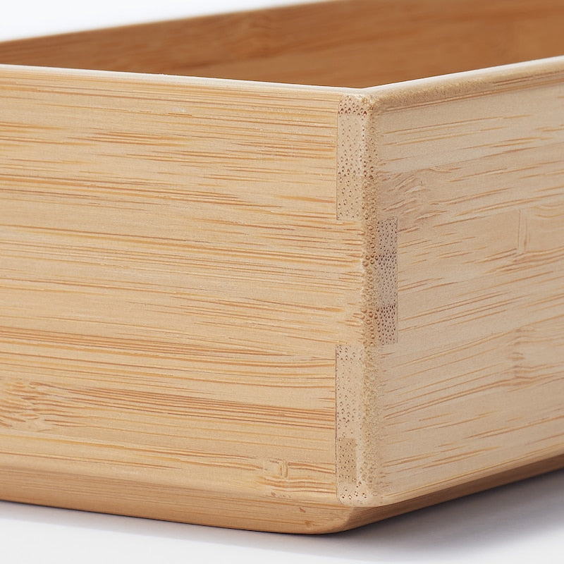 重なる竹材整理ボックス 小