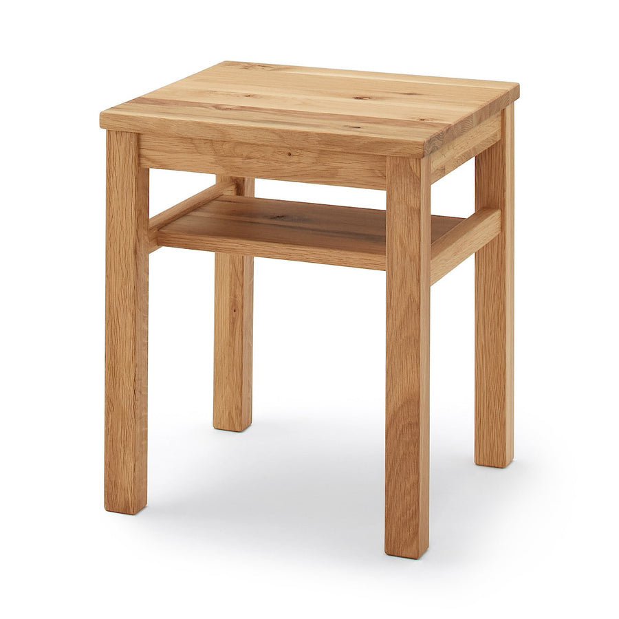 木製サイドテーブルベンチ 板座 節あり オーク材