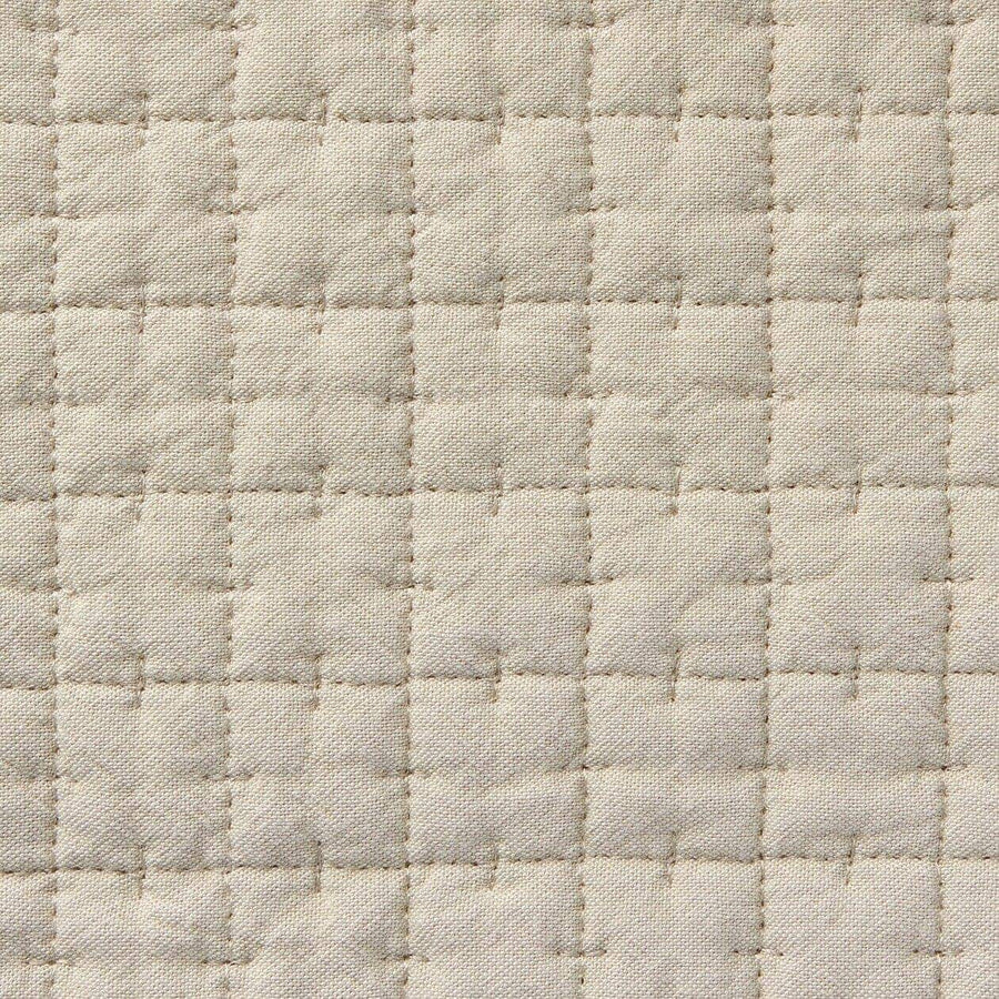 洗いざらしの綿キルティングラグ [100×195cm] ライトベージュ