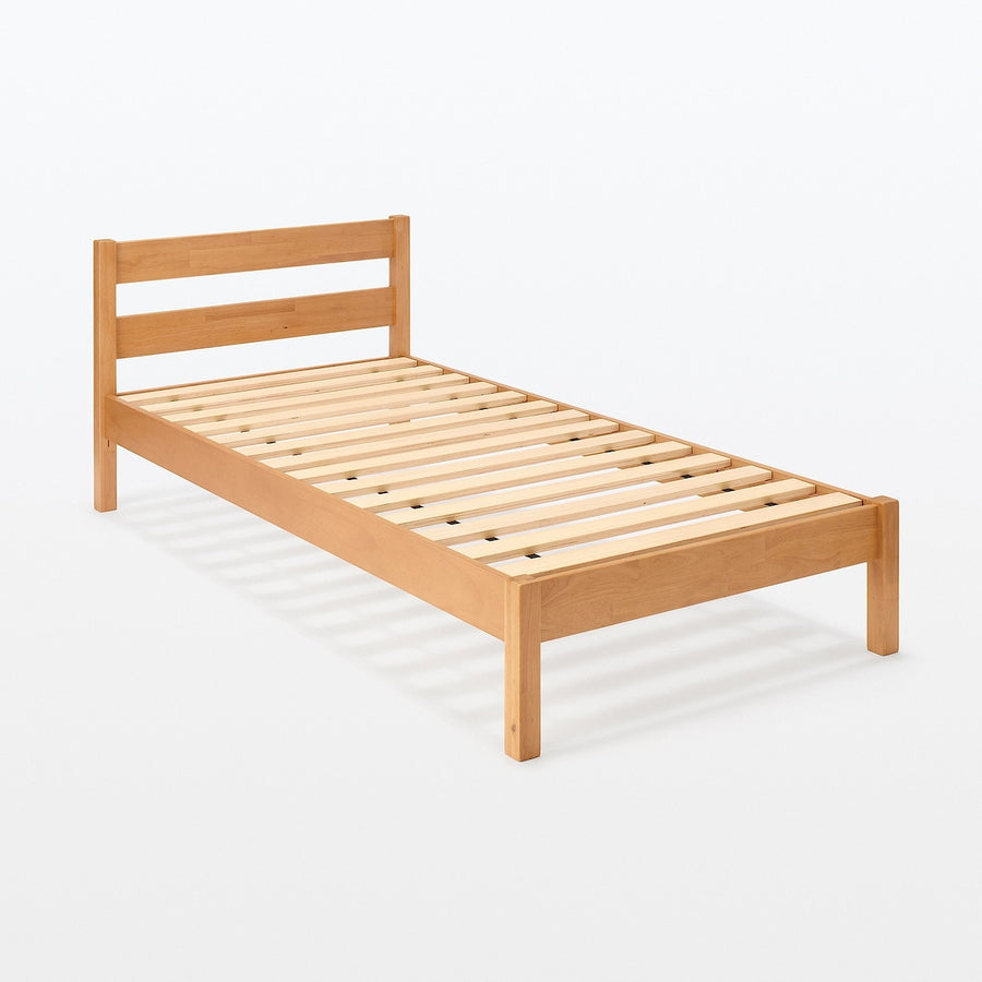 木製ベッド ラバーウッド材突板 [S]