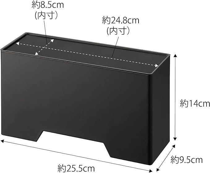 tower マグネット 立体マスクホルダー ブラック 玄関先 マスク収納 フック付き