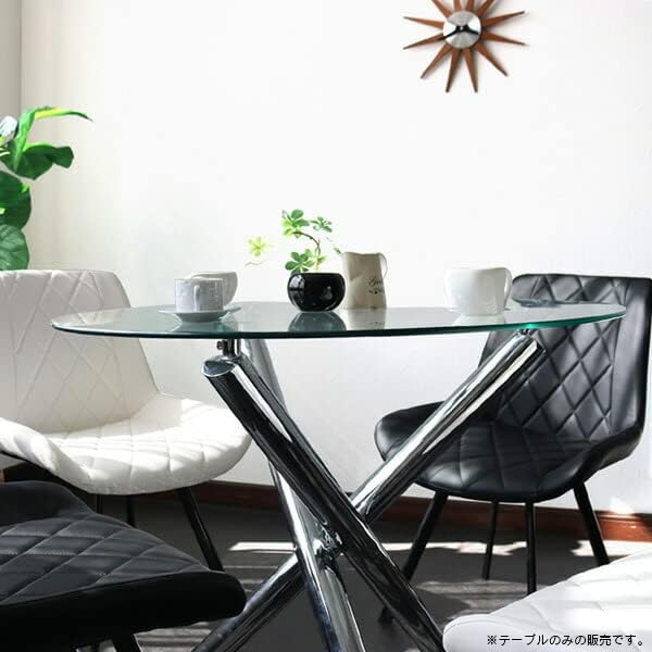 円形 ガラスダイニングテーブル 丸テーブル