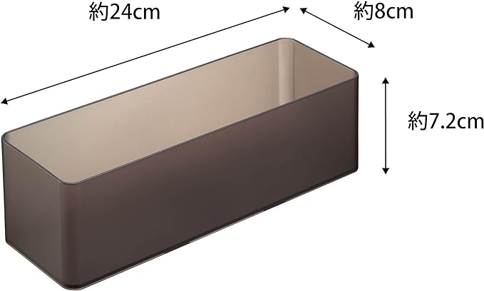 tower 縦横重ねられる 引き出し整理収納ケース 深型 2個組 ブラック カトラリー収納 デスクトレー 組み合わせ自在