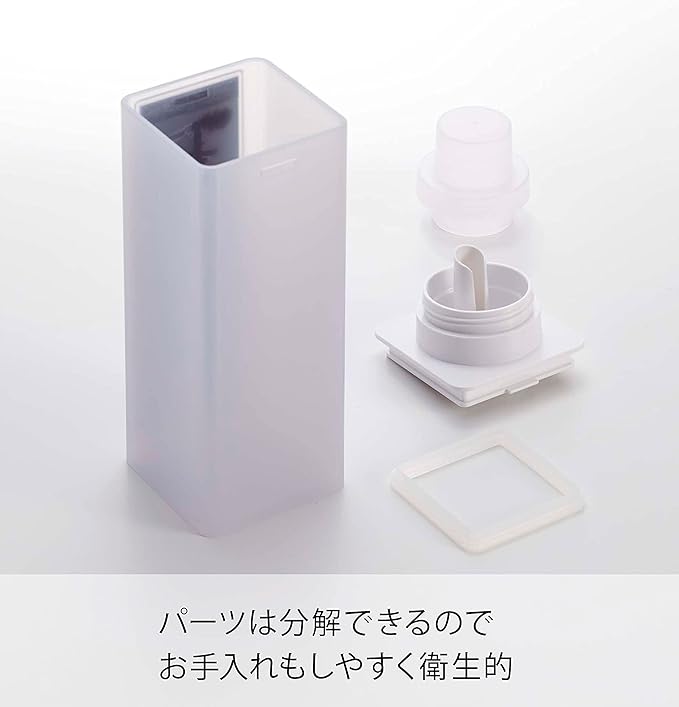 MIST マグネット詰め替え用ランドリーボトル ホワイト 計量キャップ 簡単詰め替え 500ml