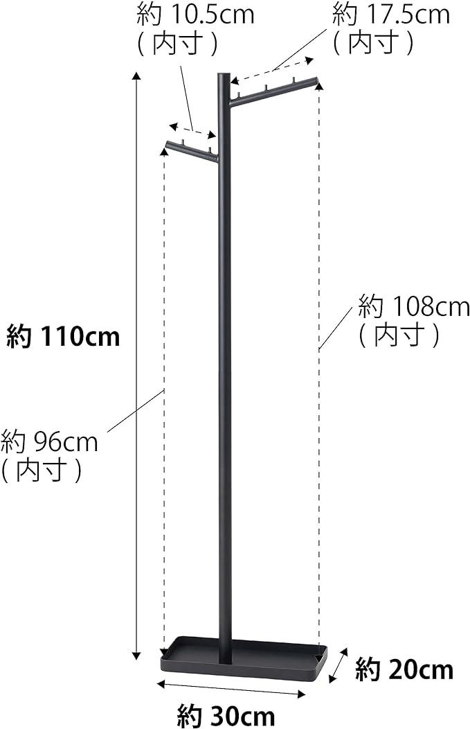 tower ハンギング 傘立て ブラック 引っ掛け傘立て スリム 乾きやすい