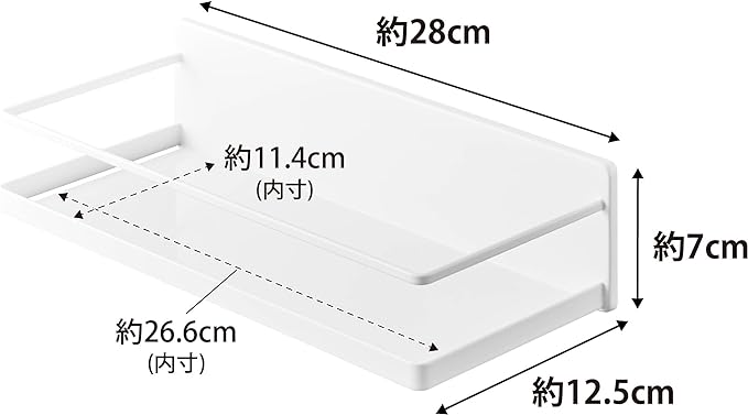 tower フィルムフック スパイスラック ホワイト 調味料ラック キッチン収納 浮かせる収納