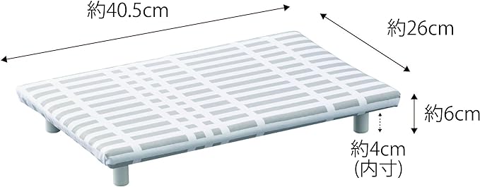 北欧風 卓上 脚付き 平型アイロン台 S チェック グレー 暮らしの定番 快適に掛けられる
