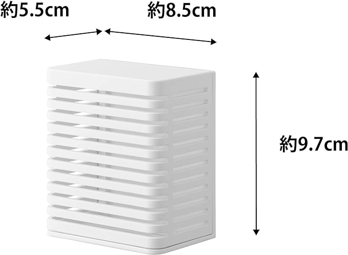 tower 石こうボード壁対応 消臭剤ケース Ｓ ホワイト石こうピンで取付 トイレ 玄関 浮かせる収納