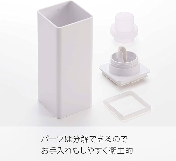 tower マグネット詰め替え用ランドリーボトル ホワイト 計量キャップ 簡単詰め替え 500ml