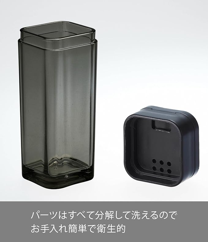 tower スパイスボトル ブラック 塩 調味料 容器 スライド式開閉