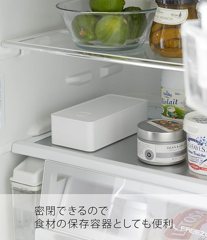 tower バルブ付き 密閉 ランチボックス ワイド ホワイト お弁当箱 500ml 食洗器・電子レンジ 対応