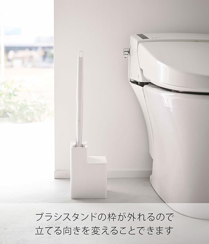 tower 替えブラシ 収納付き 流せるトイレブラシ スタンド ホワイト トイレブラシケース トイレ掃除