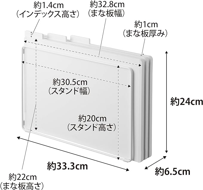 tower 食洗機対応 抗菌 まな板 3枚セット ホワイト 使い分けできる まな板セット まな板スタンド付き