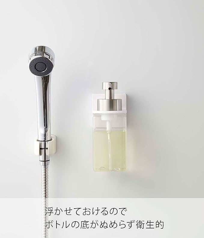 tower フィルムフック ディスペンサーホルダー 泡タイプ ホワイト 浮かせて収納 簡単取付