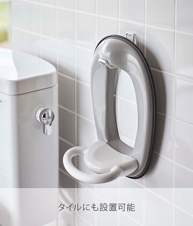 tower フィルムフック トイレ用品収納 フック ホワイト 補助便座収納 お掃除用品収納