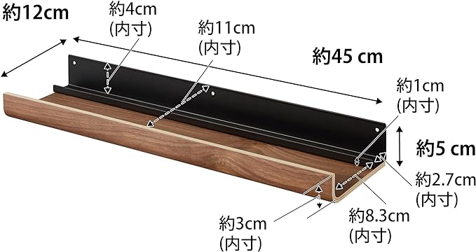 RIN 石こうボード壁対応 神棚 ブラウン 神具ホルダー お札立て 簡易神棚