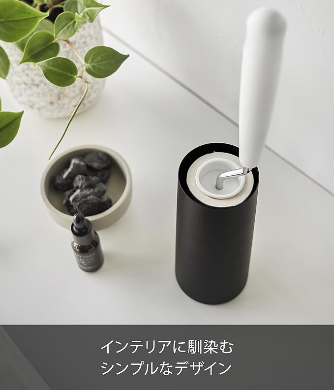 tower 粘着 クリーナースタンド Ｌ 縦型 ブラック 衣類用 粘着クリーナー ミニ 収納ケース 玄関