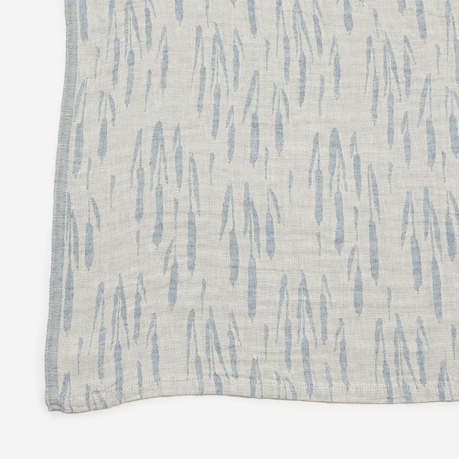 OSMANKAAMI blanket 5/linen-rainy [150×200cm] ブルー