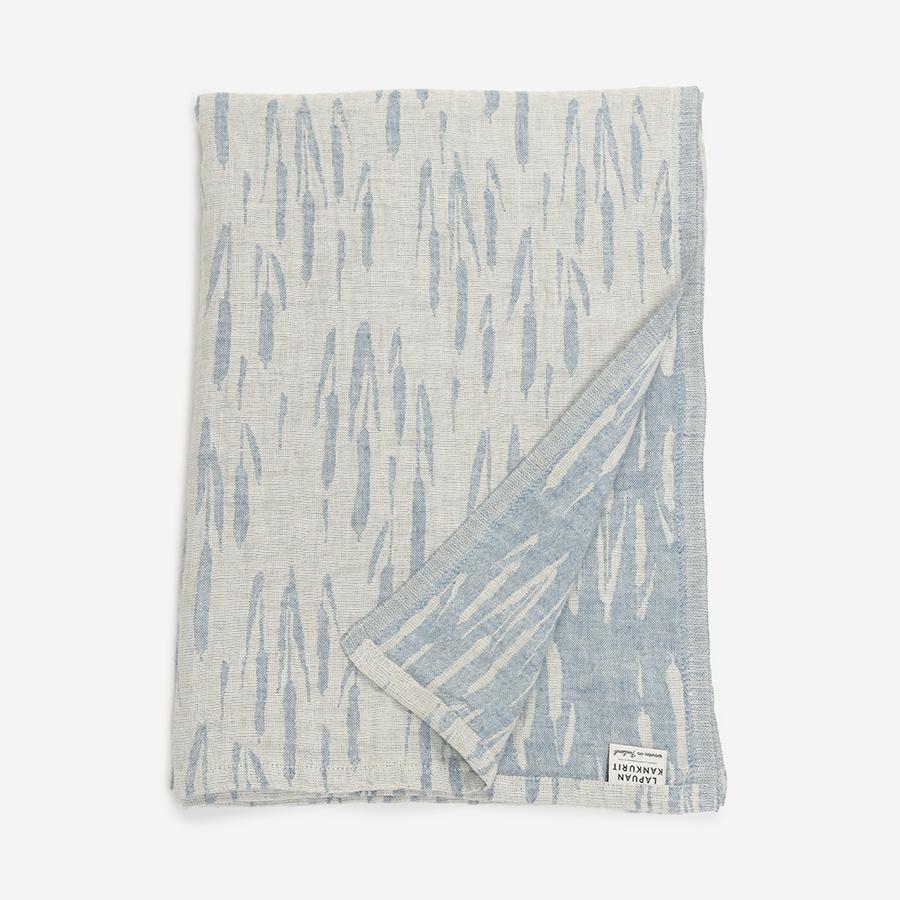 OSMANKAAMI blanket 5/linen-rainy [150×200cm] ブルー