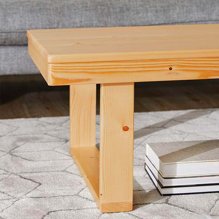 折りたたみテーブル 角丸 パイン無垢材 天然木使用 ローテーブル リビングテーブル