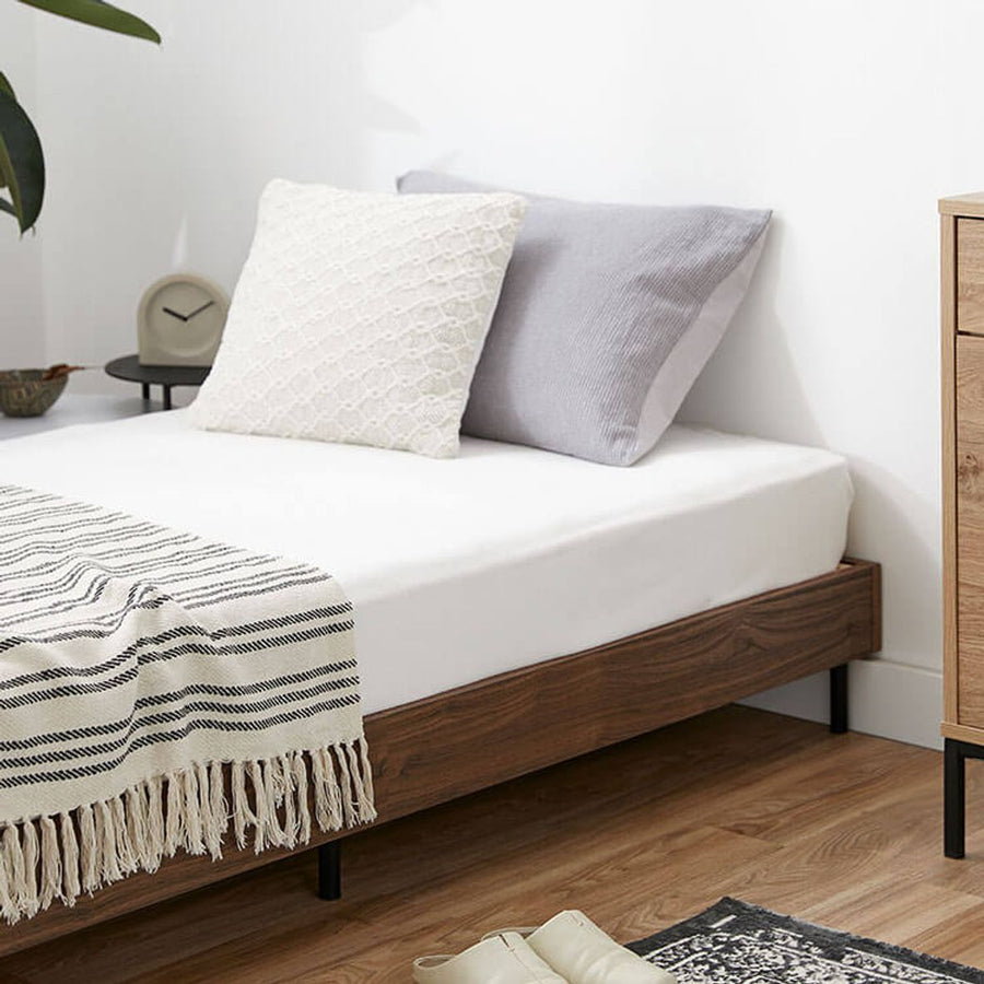 ベッドフレーム 単品orマットレスセット すのこベッド 木製ベッド スチール脚