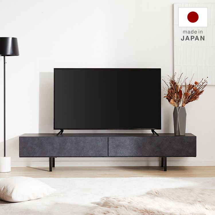 テレビ台 テレビボード 日本製 大理石風 モルタル風 スチール